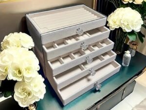 5-Layer Velvet Jewelry Organizer Box