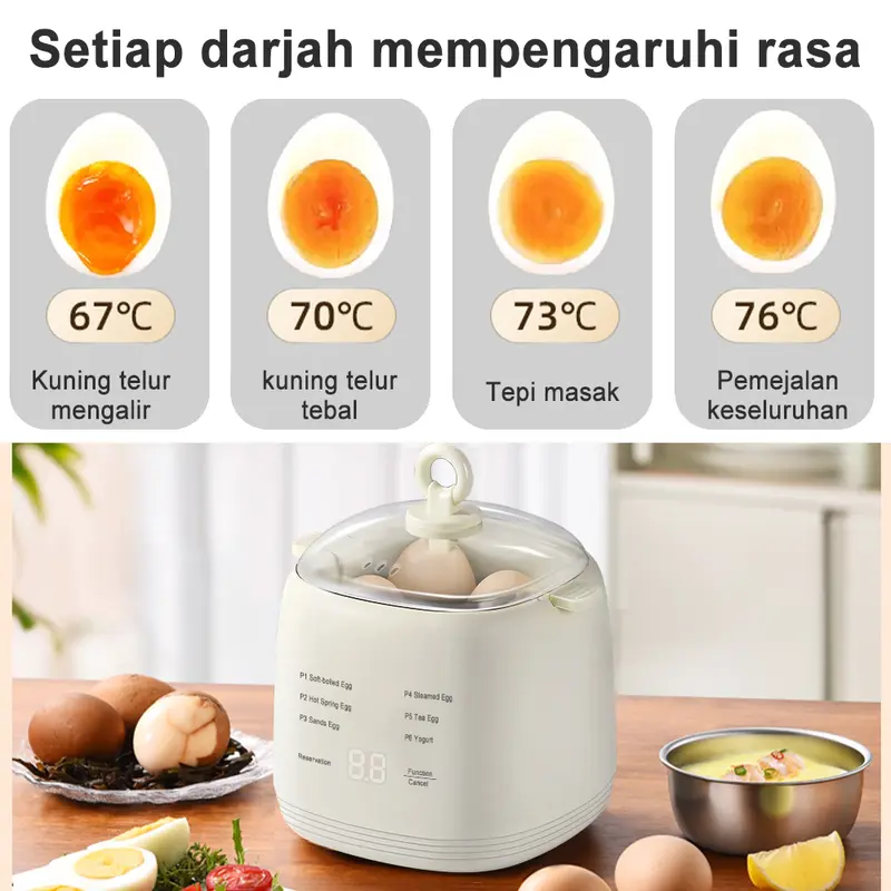 🥚✨ Telur Sempurna Setiap Kali SIMMO Smart Egg Steamer - Letak Telur • Tekan Butang • Terus Siap Tanpa Gagal - 🔥 Produk Paling Laris Minggu Ini