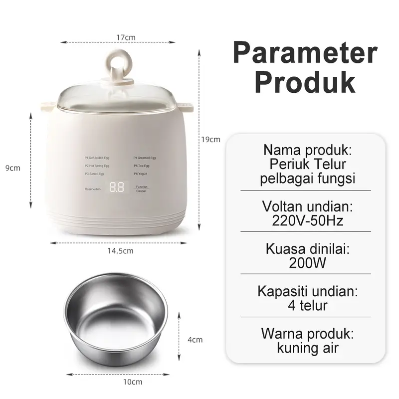 🥚✨ Telur Sempurna Setiap Kali SIMMO Smart Egg Steamer - Letak Telur • Tekan Butang • Terus Siap Tanpa Gagal - 🔥 Produk Paling Laris Minggu Ini