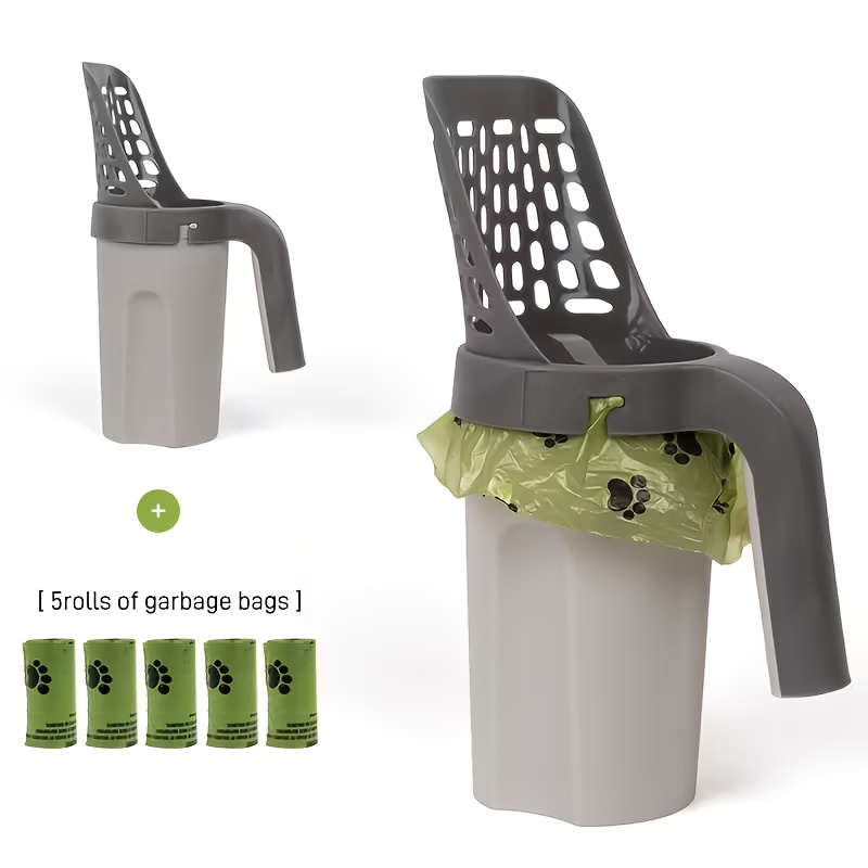 Large Capacity Cat Litter Box with Integrated Trash Can, Removable Deep Scoop, Easy Maintenance, Self-Cleaning Design, Durable PP Material - Ideal for Cats, Litter Waste Management|Modern Pet Accessory|Easyclean Material